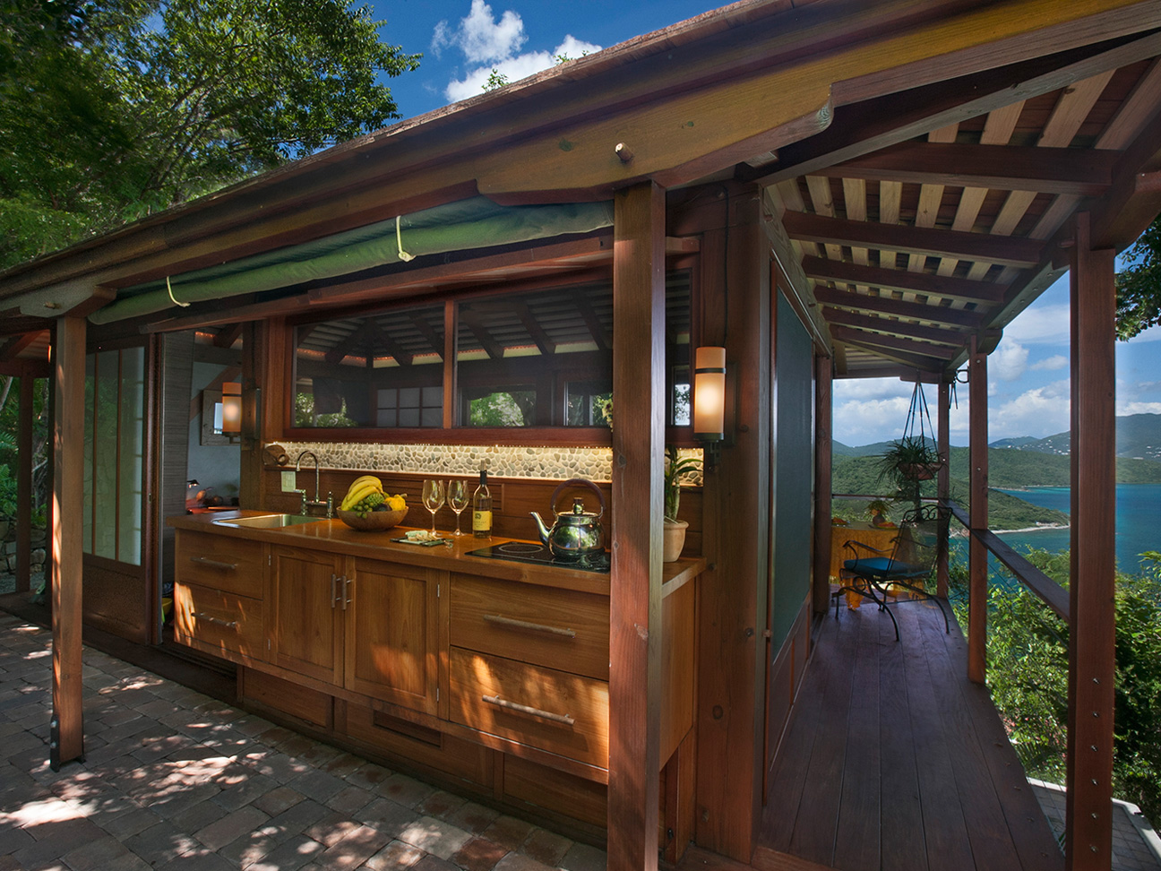 Galley Kitchen At Mooncottages Teahouse Treehouse